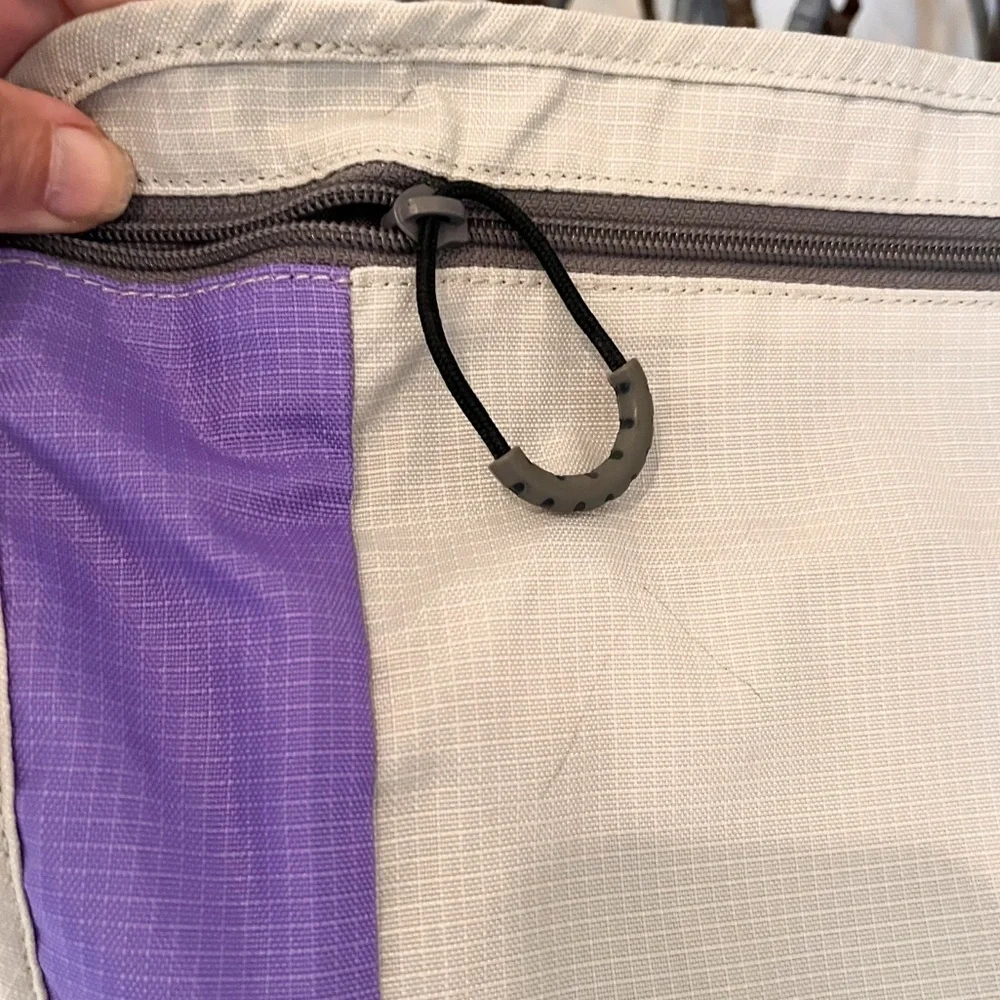 Lands’ End Kids Large Messenger Bag Purple Gray